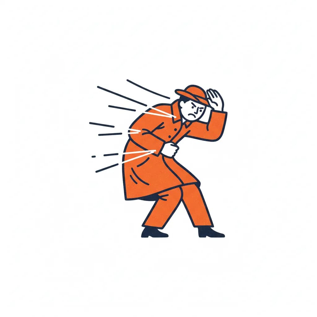 De wind van voren krijgt